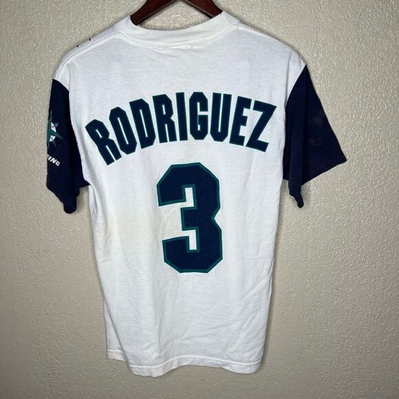 Vintage 90s Seattle Mariners Alex Rodriguez T Shirt Small - Picture 5 of 7